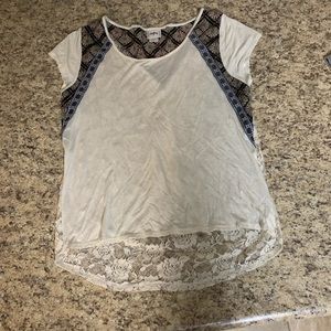 New Buckle Daytrip lace back soft top shirt M